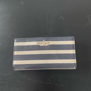 White and Navy Blue Nautical Kate Spade Wallet